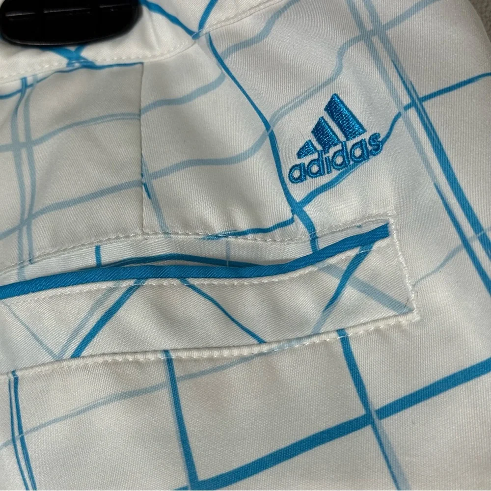 Adidas Climalite Golf Shorts Women’s Size 8 Blue Plaid‎ Athletic Casual Sporty